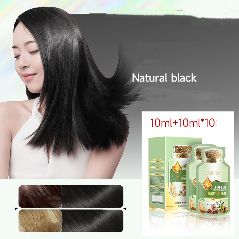 Minimalist Household Plant Bubble Hair Dye Set - Natural Black & Brown