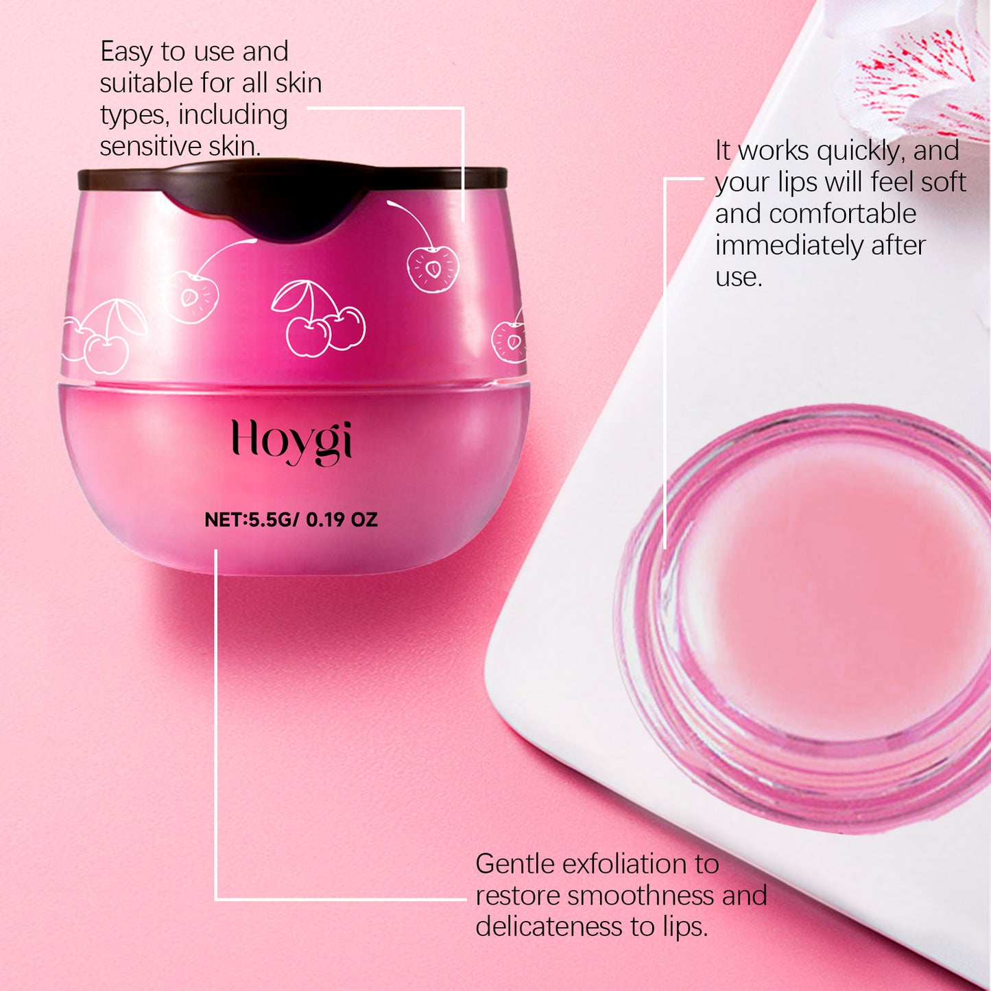Cherry Moisturizing Lip Mask - Deep Hydrating Lip Repair Treatment