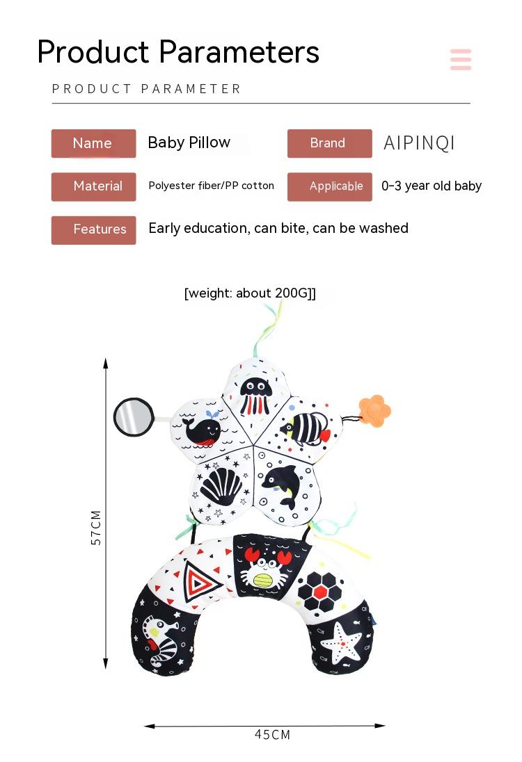 Baby U-Shaped Learning Pillow for Infants - Soft Polyester Fiber Support