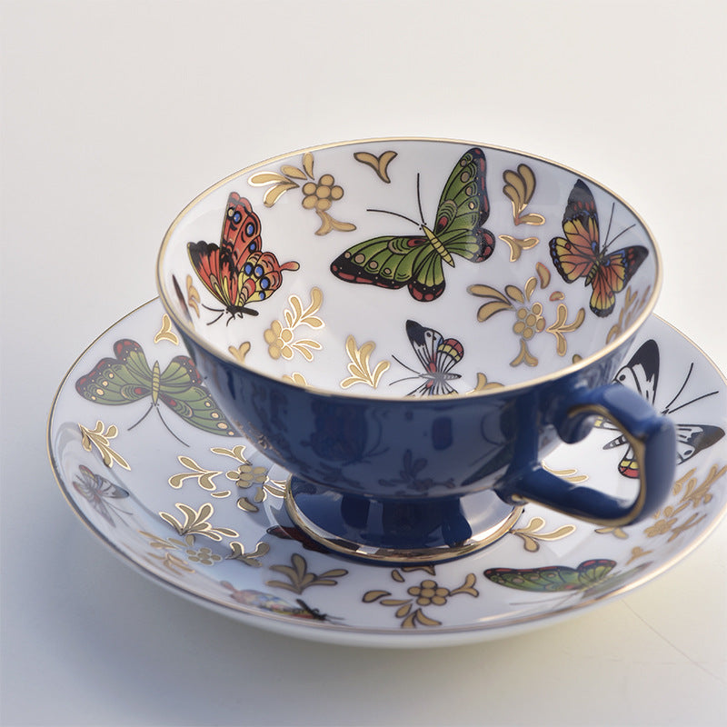 European Light Luxury Ceramic Coffee Cup And Saucer Set