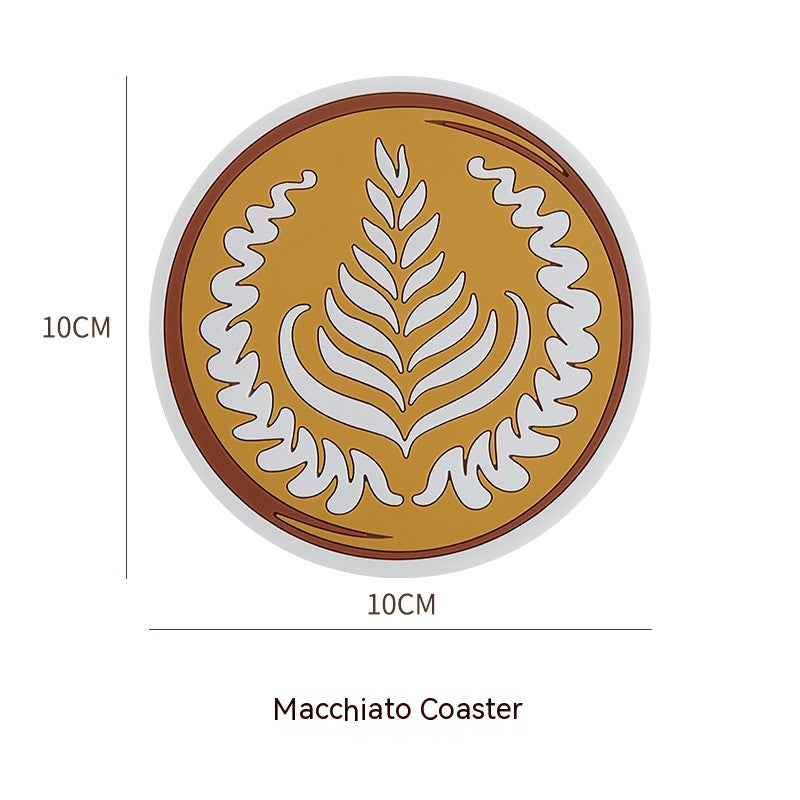 Anti-Scald Round Coffee Cup Mat - Thickened PVC Drink Coaster Set