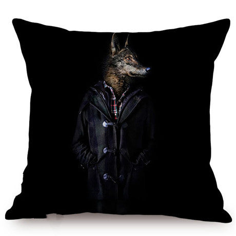 3D Animal Wolf Series Car Pillowcase Cushion Cover - Home Textiles