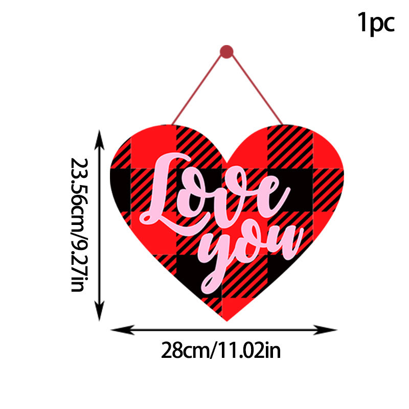 Valentine's Day Multi-Pink Love Pendant Set for Festive Decor