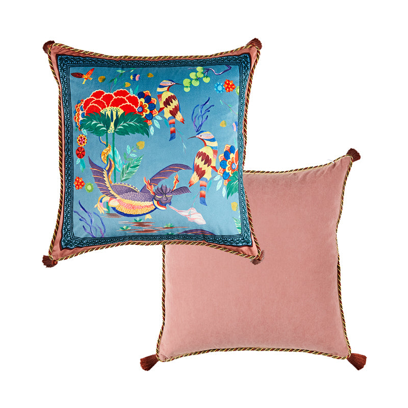 Plush Backrest Cushion Cover Sofa Lumbar Pillow for Living Room
