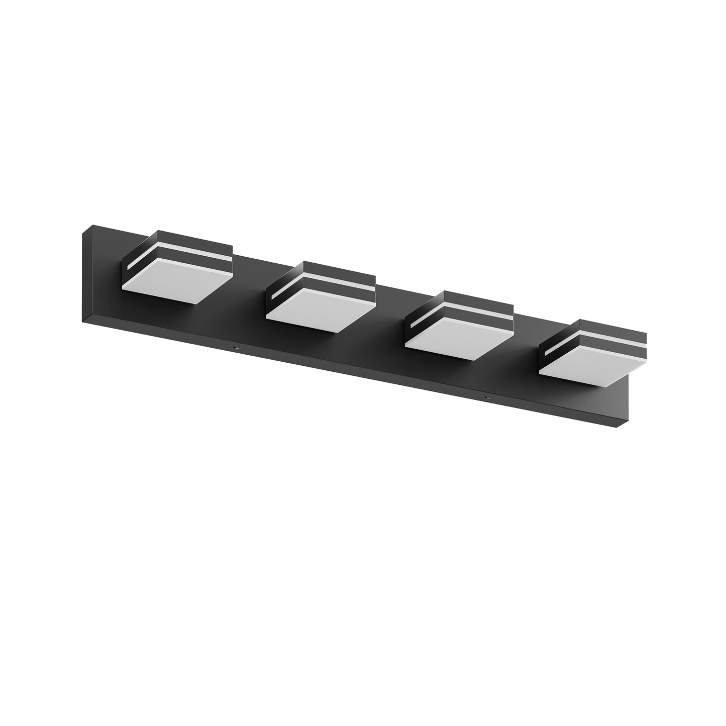 Modern Chrome LED Vanity Light - 4-Light Wall Sconce