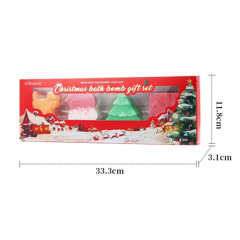 Christmas Bath & Shower Bomb Gift Set 105g - Festive Relaxation Spa Set