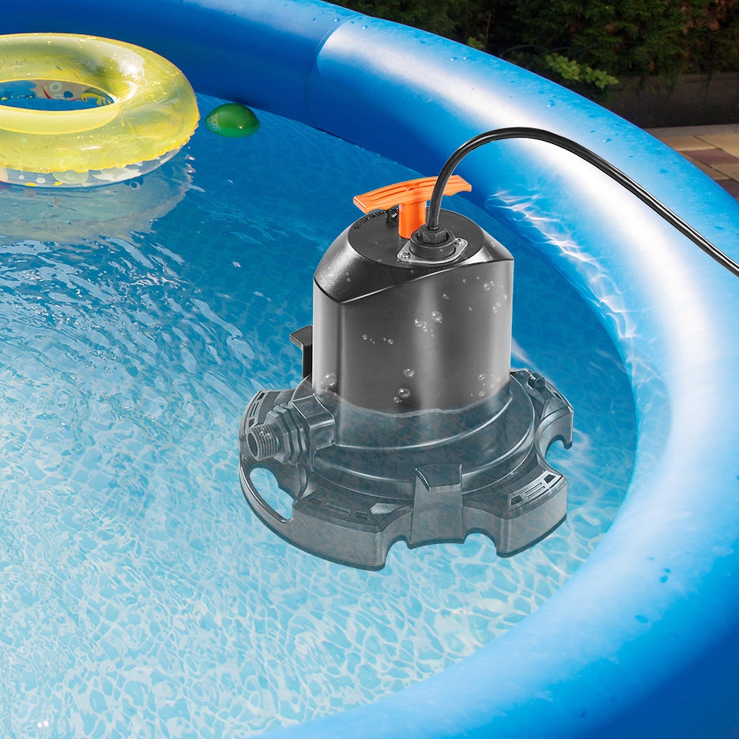 Pool Cover Pump 1/2 HP Submersible Water Drainage with 1575 GPH & 25 Ft Cord