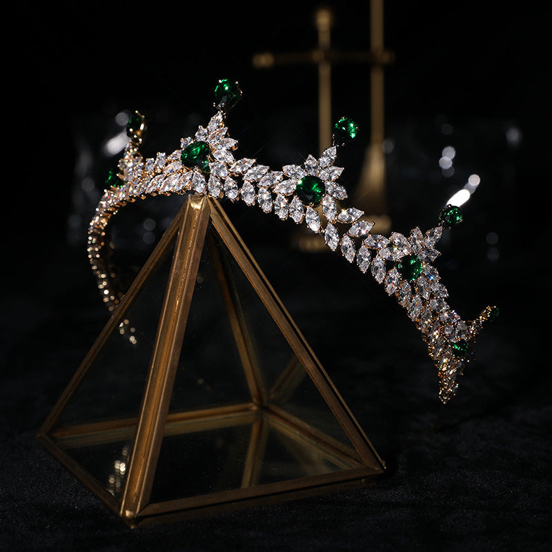 Electroplated Zircon Crown Headband - Multiple Colors