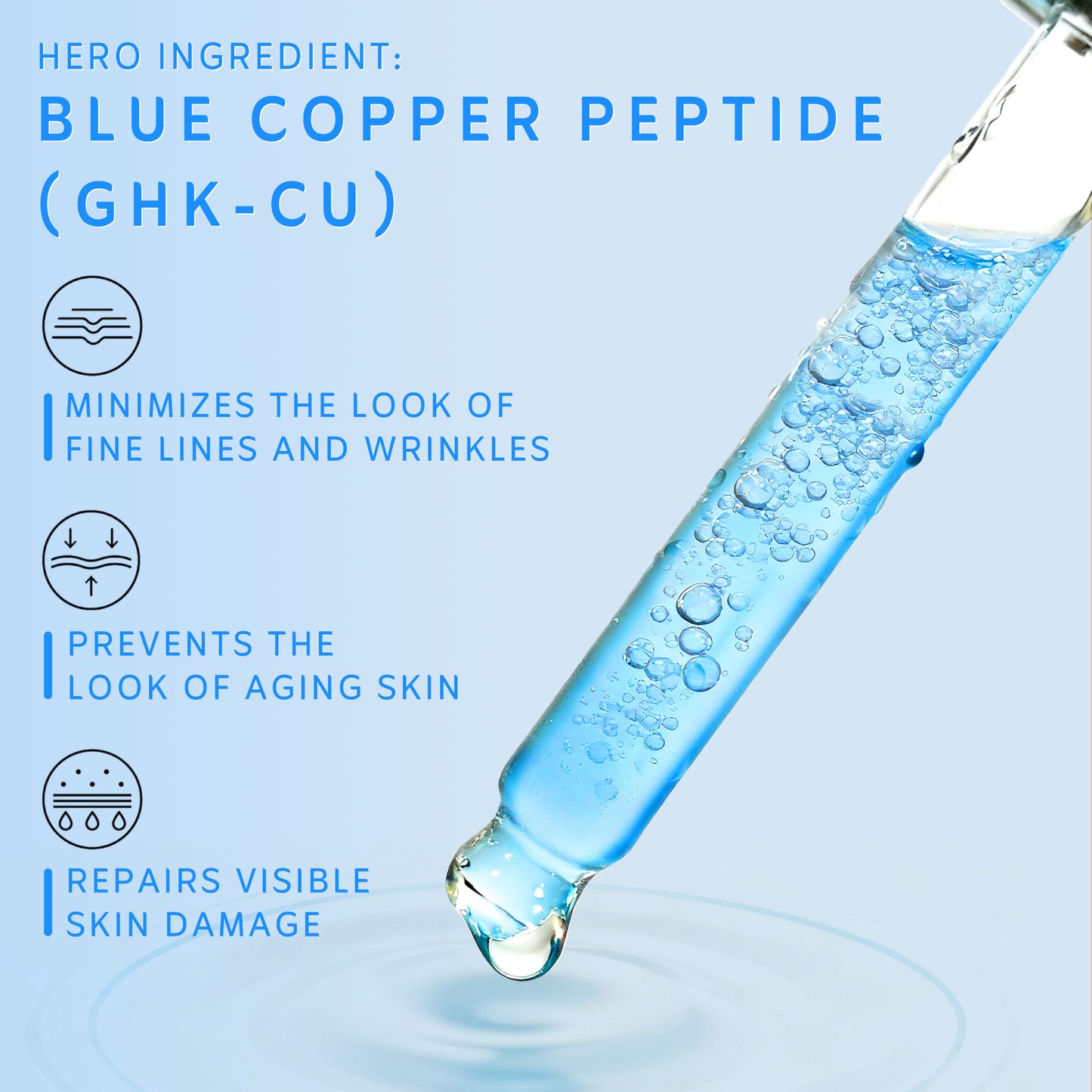 Blue Copper Peptide GHK-Cu Soothing Serum - Barrier Repair Face Essence