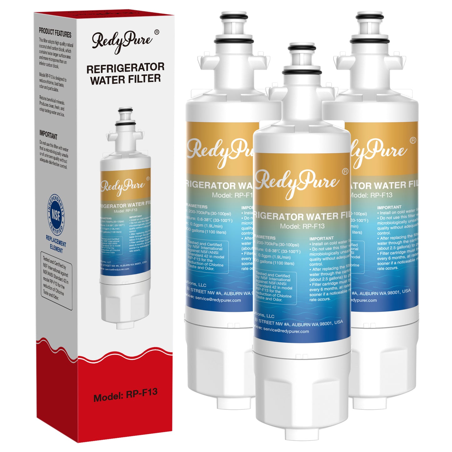 LG Refrigerator Water Filter Replacement - 3 Pack LT700P, ADQ36006101, Kenmore