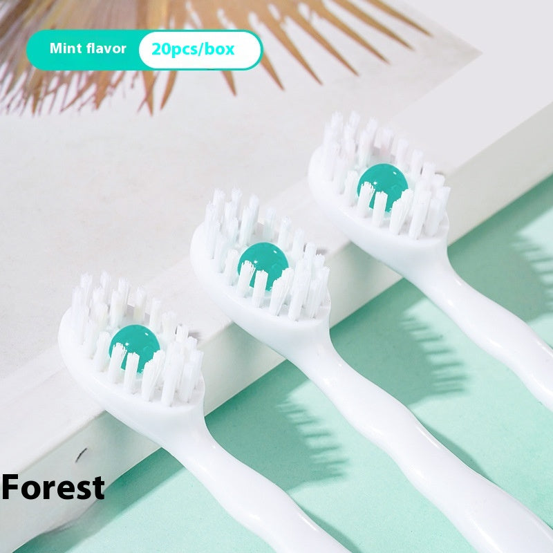 Disposable Bead Toothbrush 20 Pack Portable Oral Care Set - Multiple Flavors