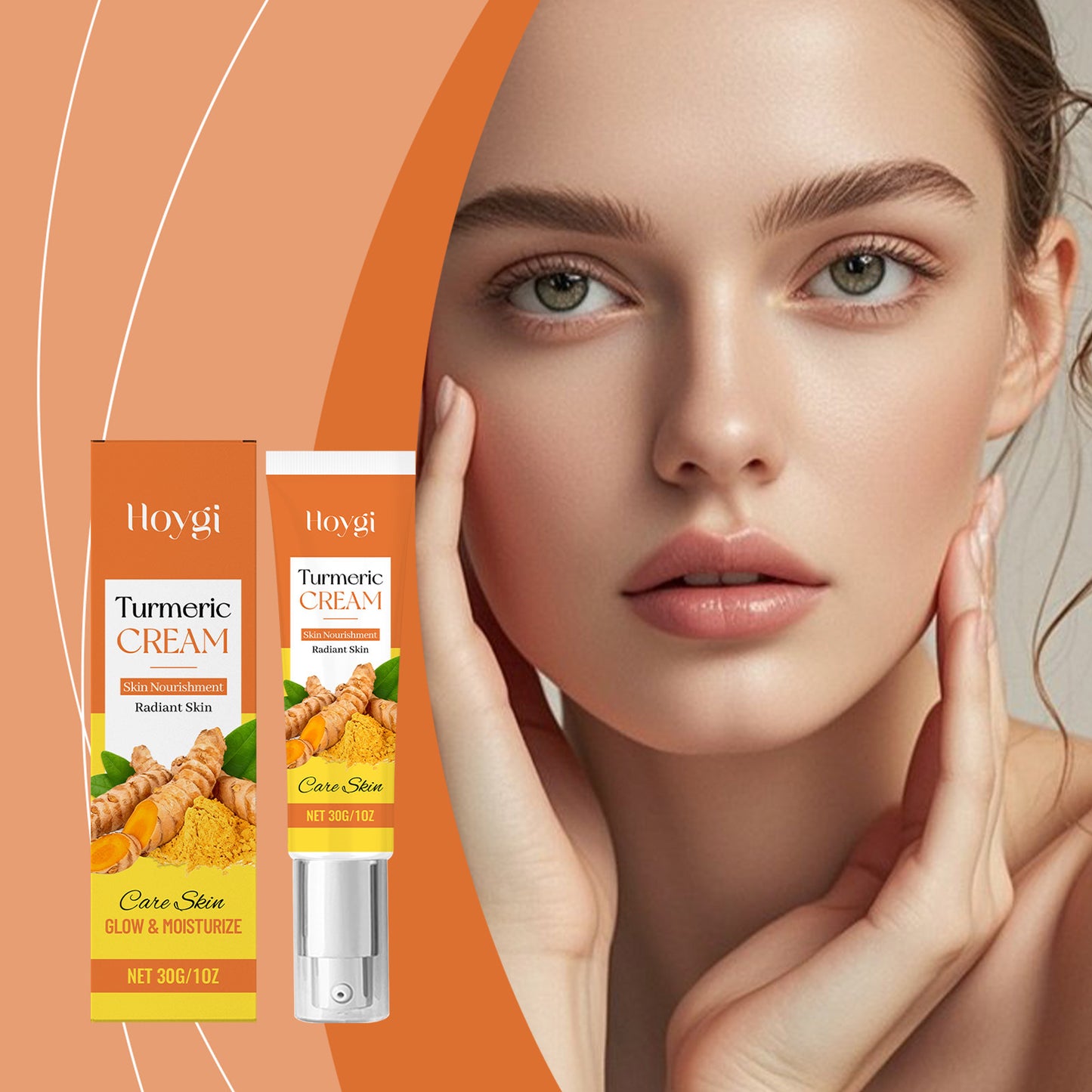 Turmeric Moisturizing Facial Cream 30g - Hydrating Skin Care for All Skin Types