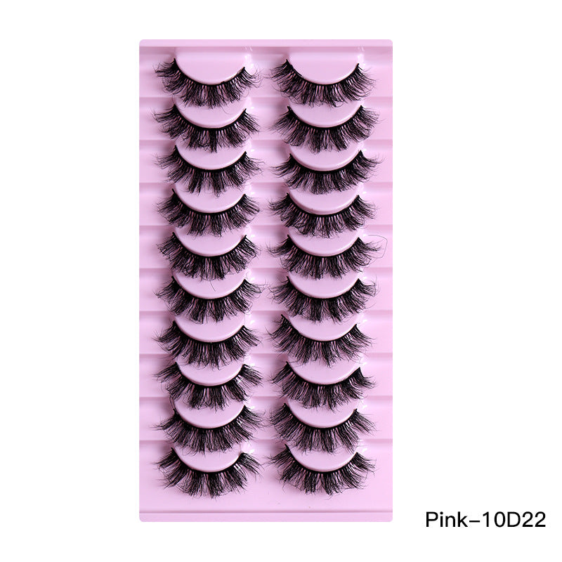 Natural Thick Curly False Eyelashes 10 Pairs Assorted Styles