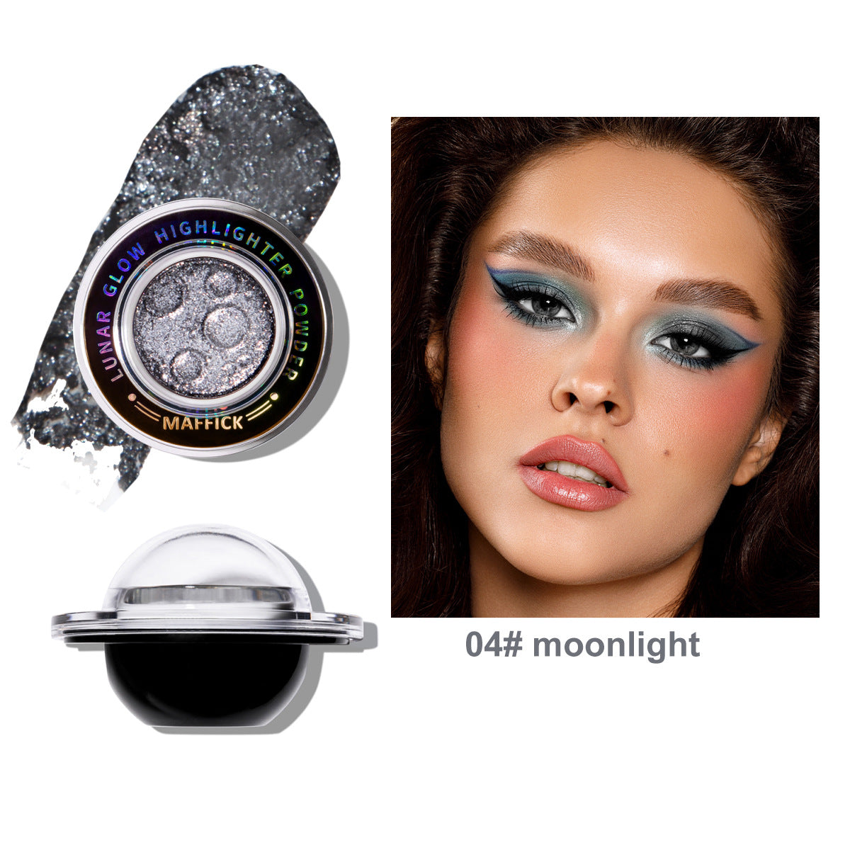 Brightening Body Highlight Powder with Glitter Effect - Full Body Makeup Set