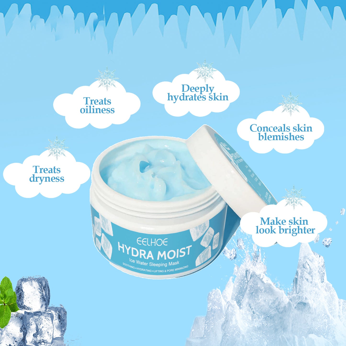 Hydrating Overnight Sleep Mask - Moisturizing Facial Care for Brightening