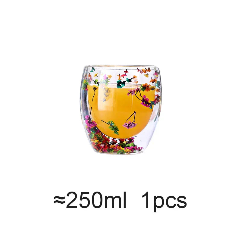 Heat-Resistant Double Layer Glass Cup 250ML Home Kitchen Drinkware