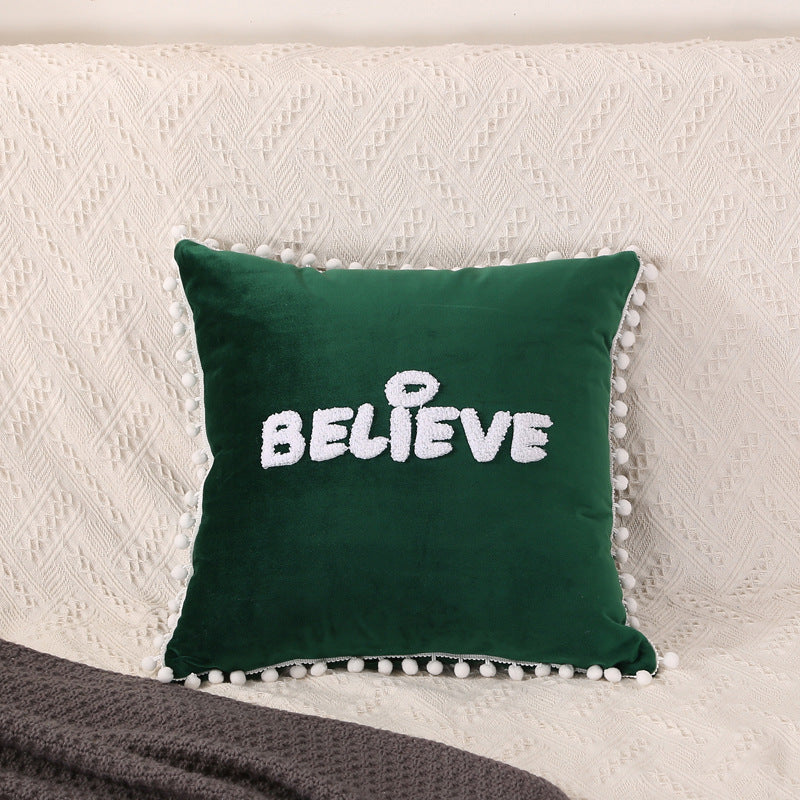 Modern Plush Cushion Cover 45x45cm - Multi-Color Throw Pillow for Home & Office