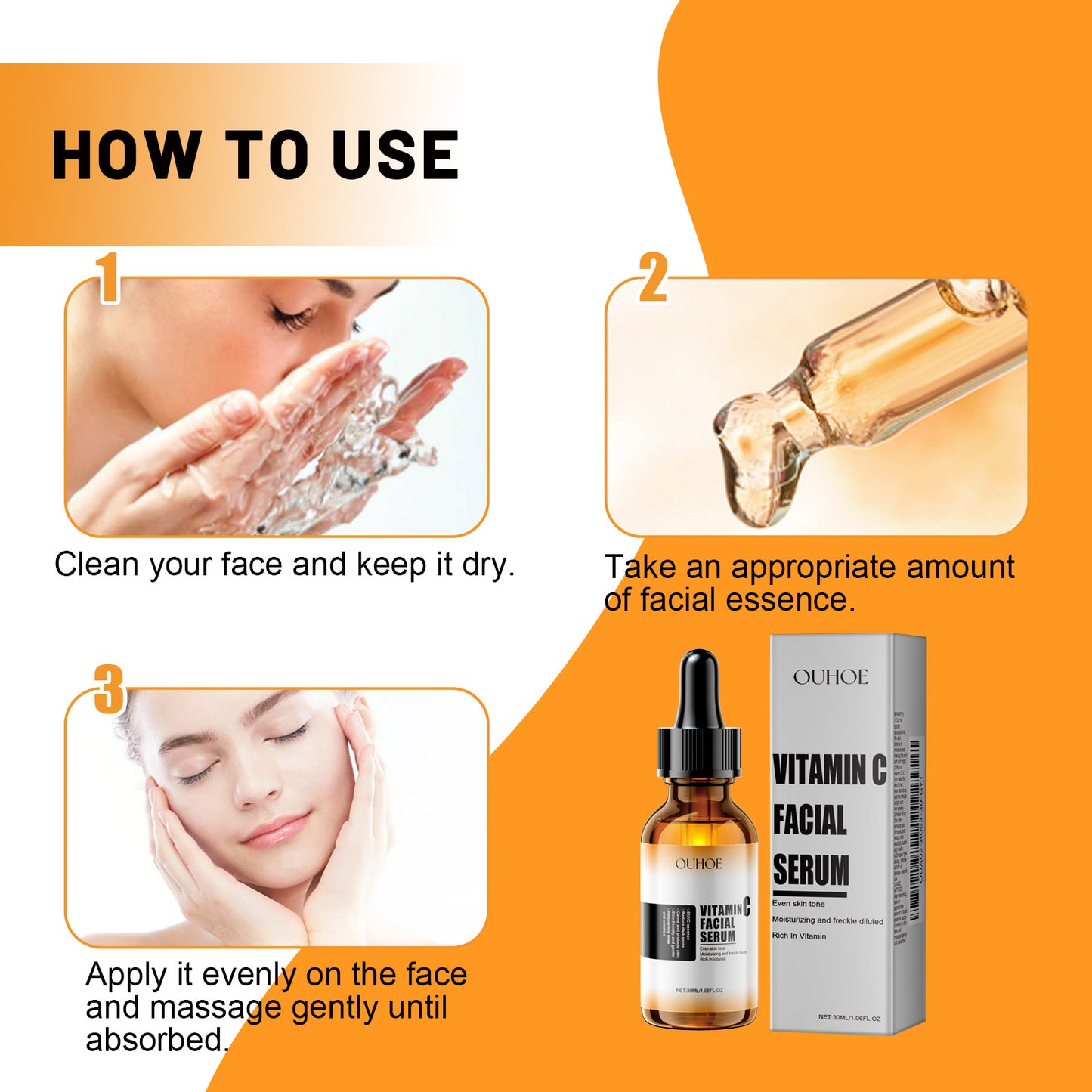 Anti-Aging Facial Serum with Vitamin C & E - Brightening & Hydrating 30ml