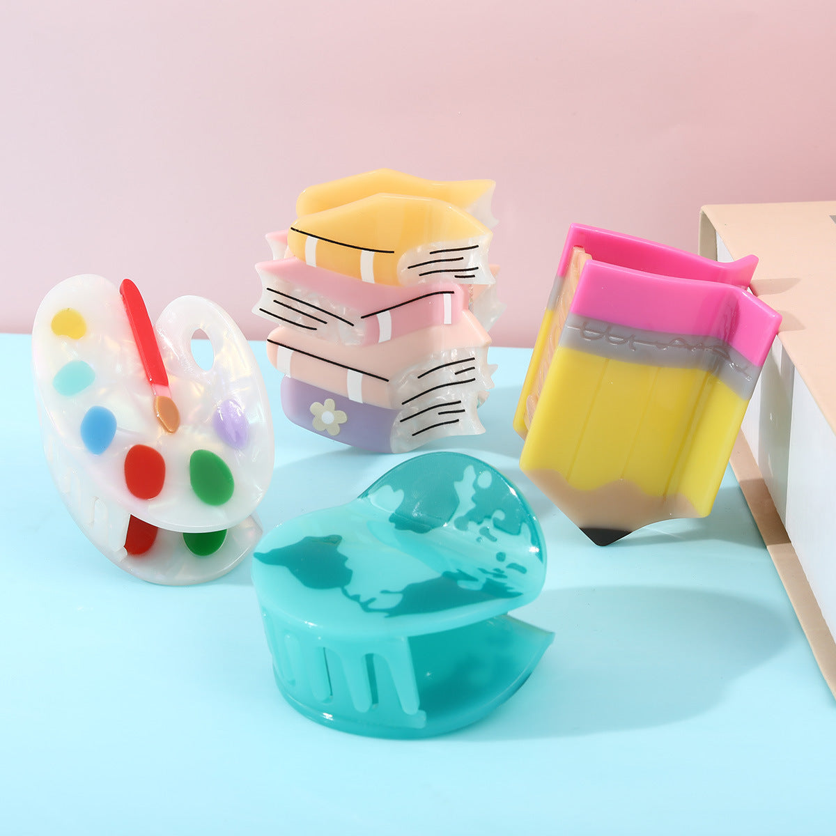 Acetate Hair Clip - Handmade Resin Pigment Design