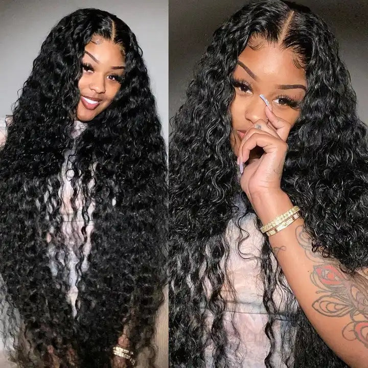 Water Wave Human Hair Lace Front Wig 13x4 & 13x6 Styles for Ladies