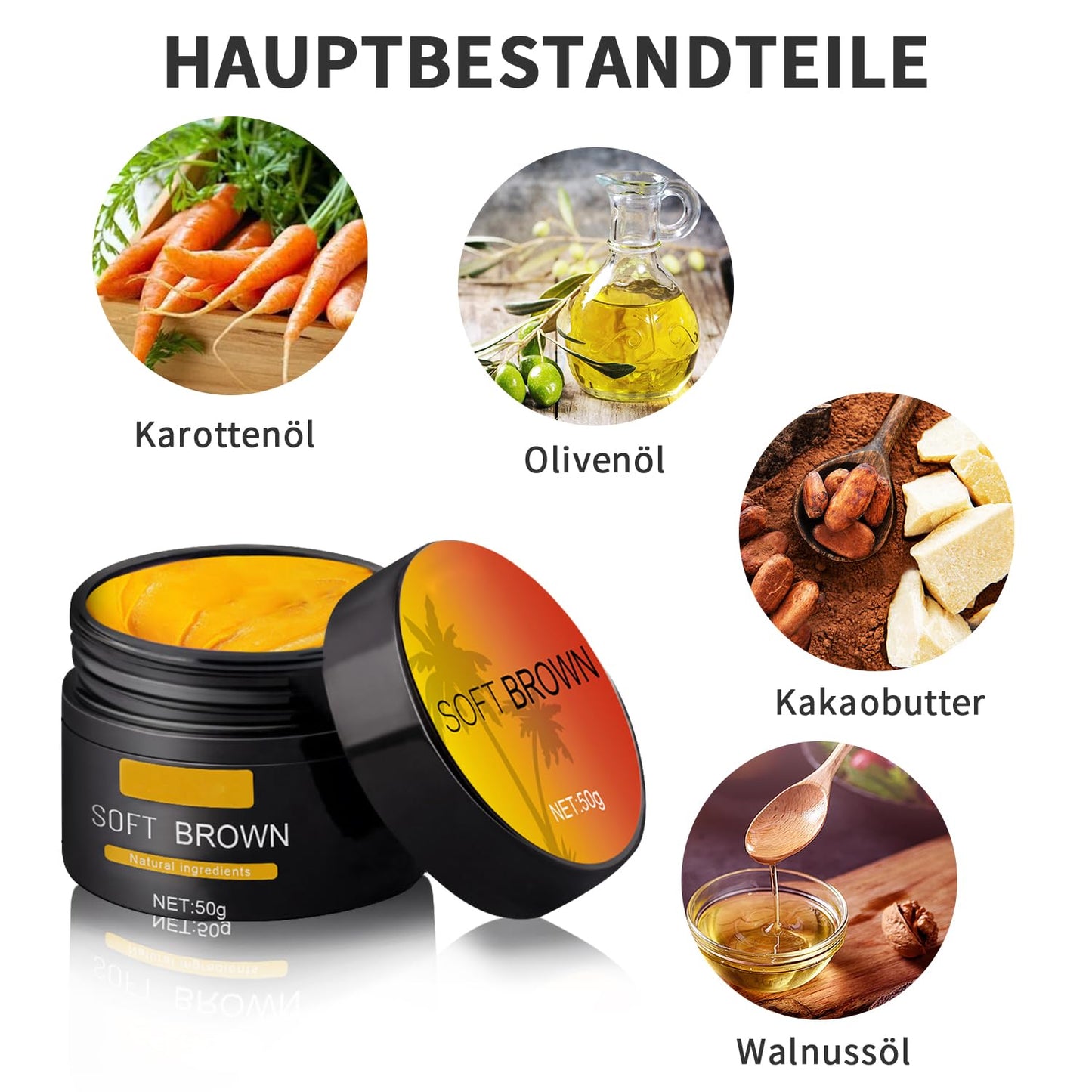 Suntanning Beauty Cream for Even Skin Tone and Aftersun Repair