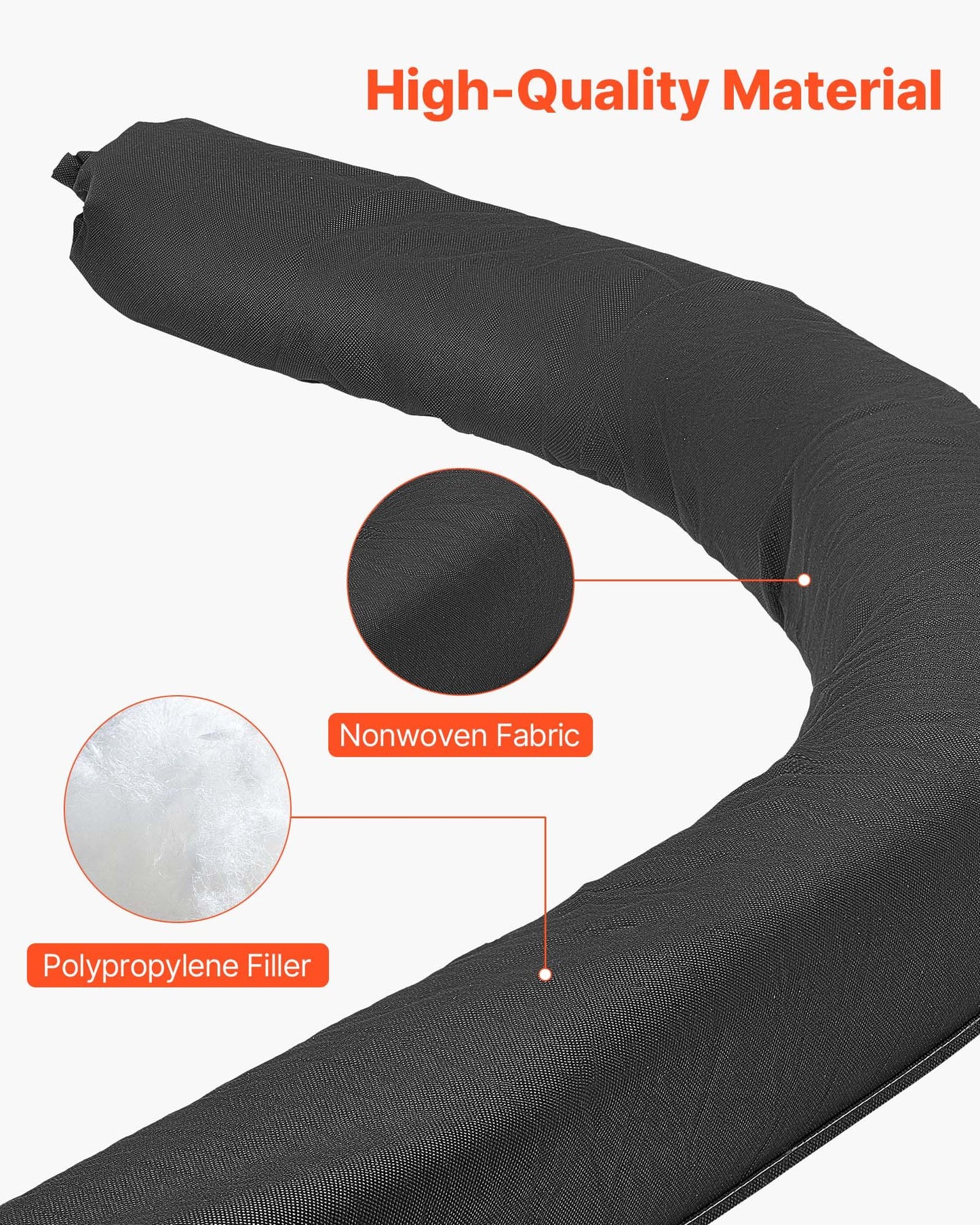 Sediment Filter Sock 4 Pack 5x10 ft Erosion Control Drain Protection Black