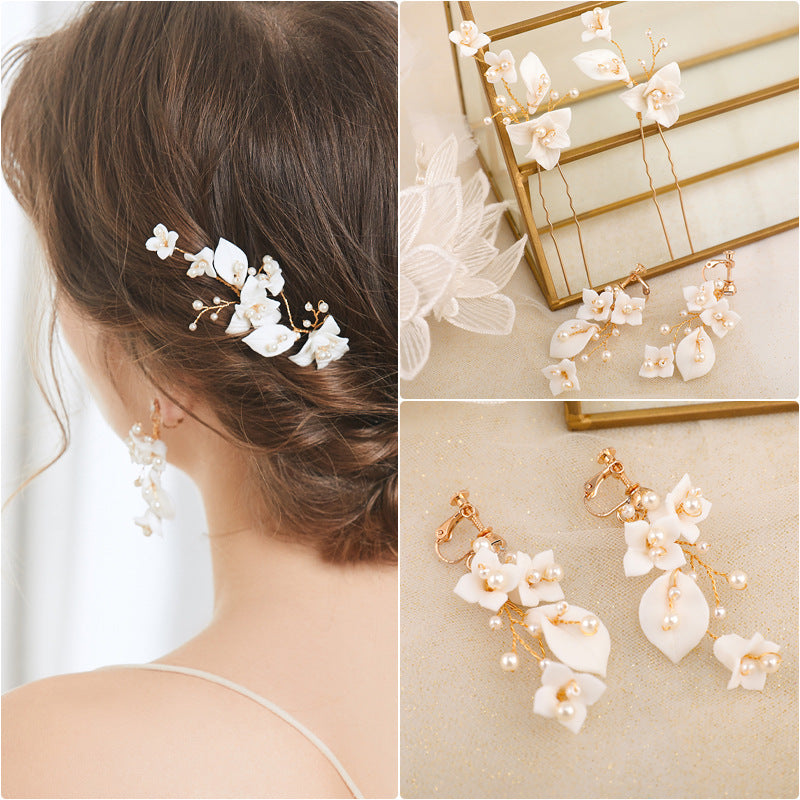 Flower Rhinestone Hair Comb for Weddings