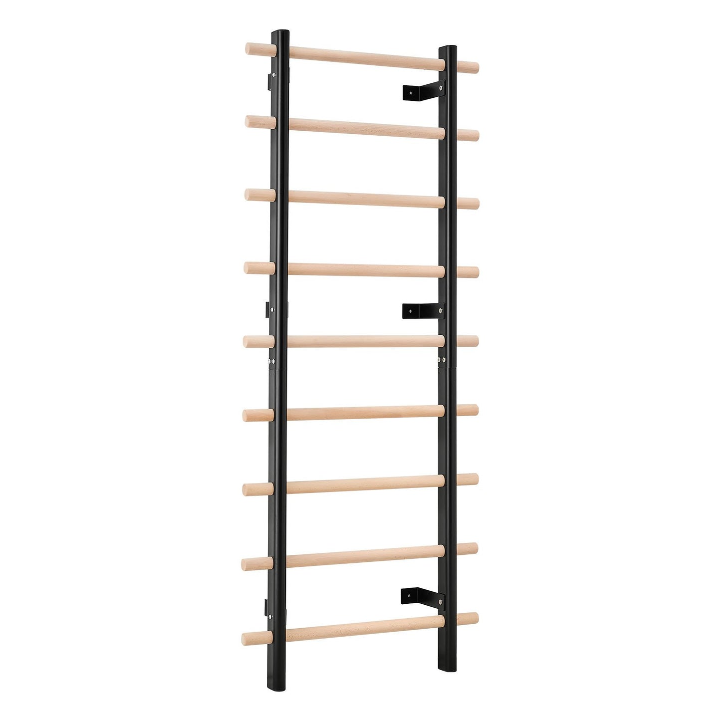 Swedish Wall Bars for Gymnastics & Home Fitness - 9-Level Suspension Trainer, Solid Wood & Steel, Supports 330LBS