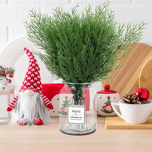 60 Pieces Artificial Pine Branches for Christmas Decoration