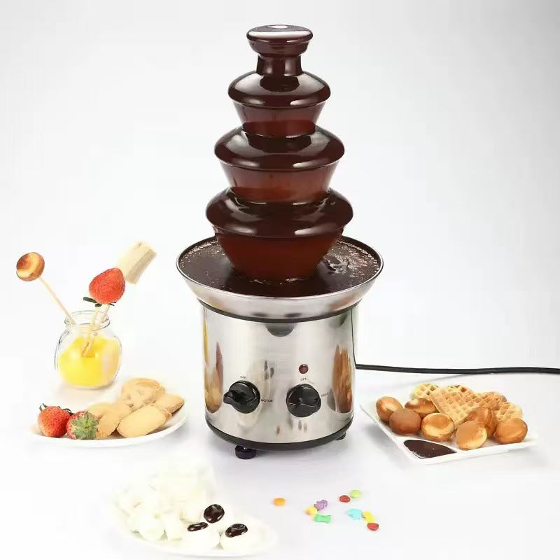 Four-Layer Chocolate Fountain Machine for Home & Party Use