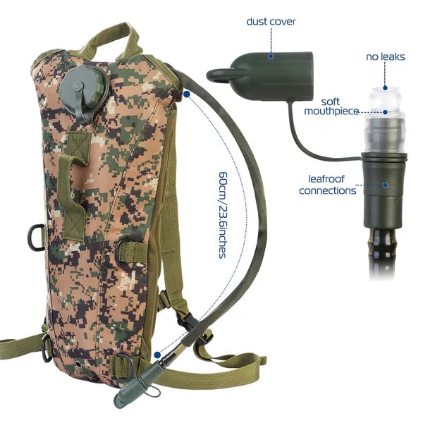 3L Tactical Hydration Pack with Adjustable Straps