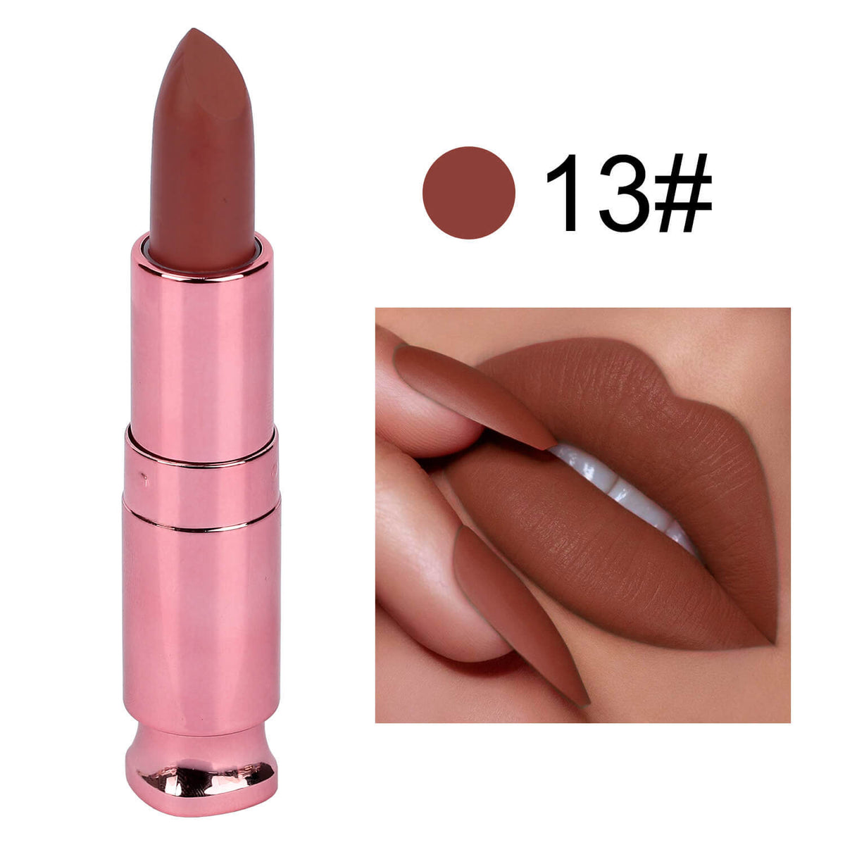 Long Lasting Matte Lipstick No Stain Easy to Color Lip Balm for Lips