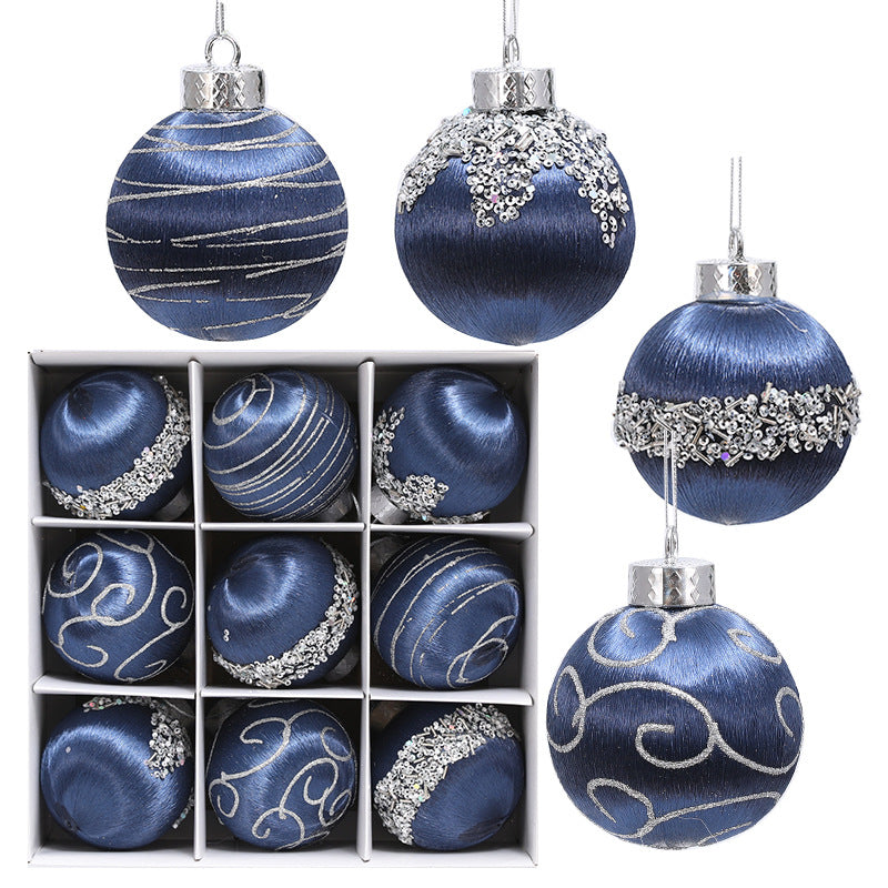 Christmas Foam Ball Decorations Set - 8cm 9-Pack Holiday Tree Ornaments