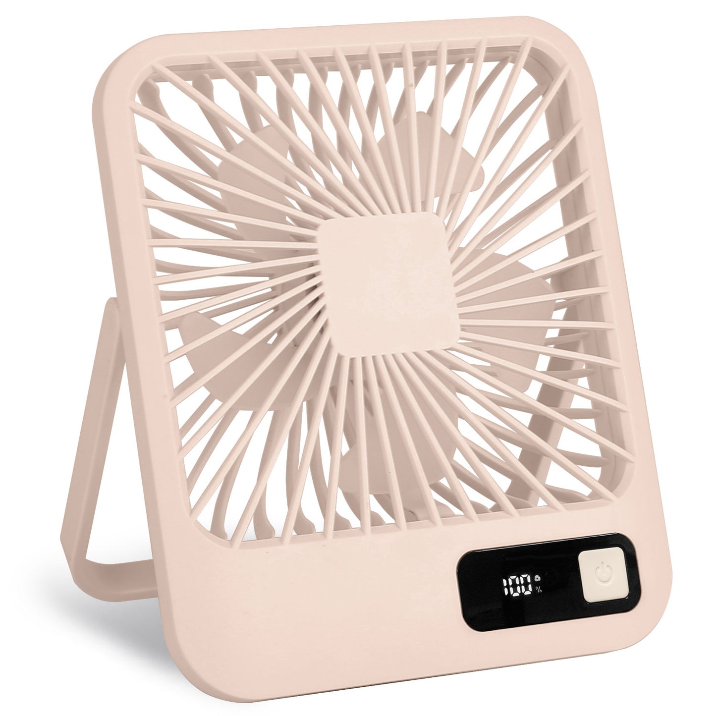 Rechargeable Mini Desktop Cooling Fan with LCD Display - 5 Modes