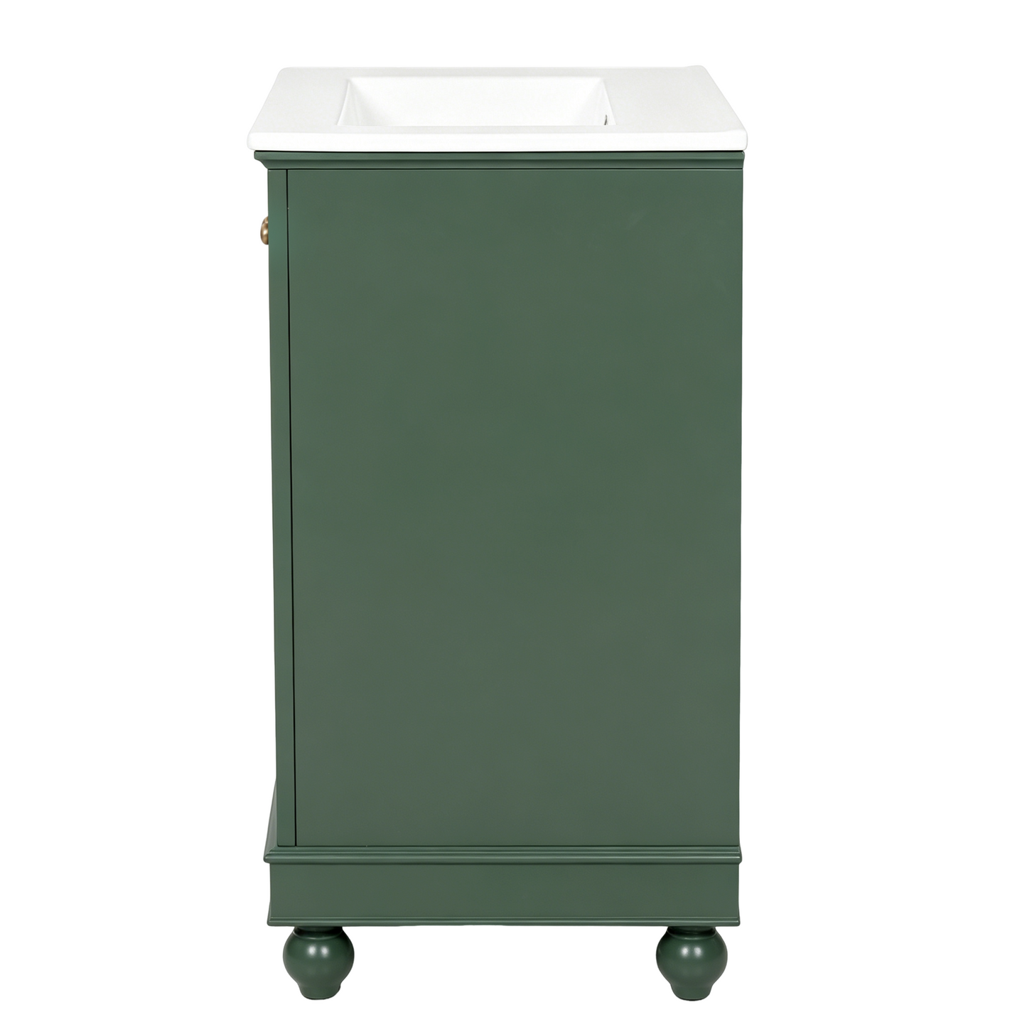 24 Inch Green Modern Bathroom Vanity Cabinet with Soft-Closing Storage