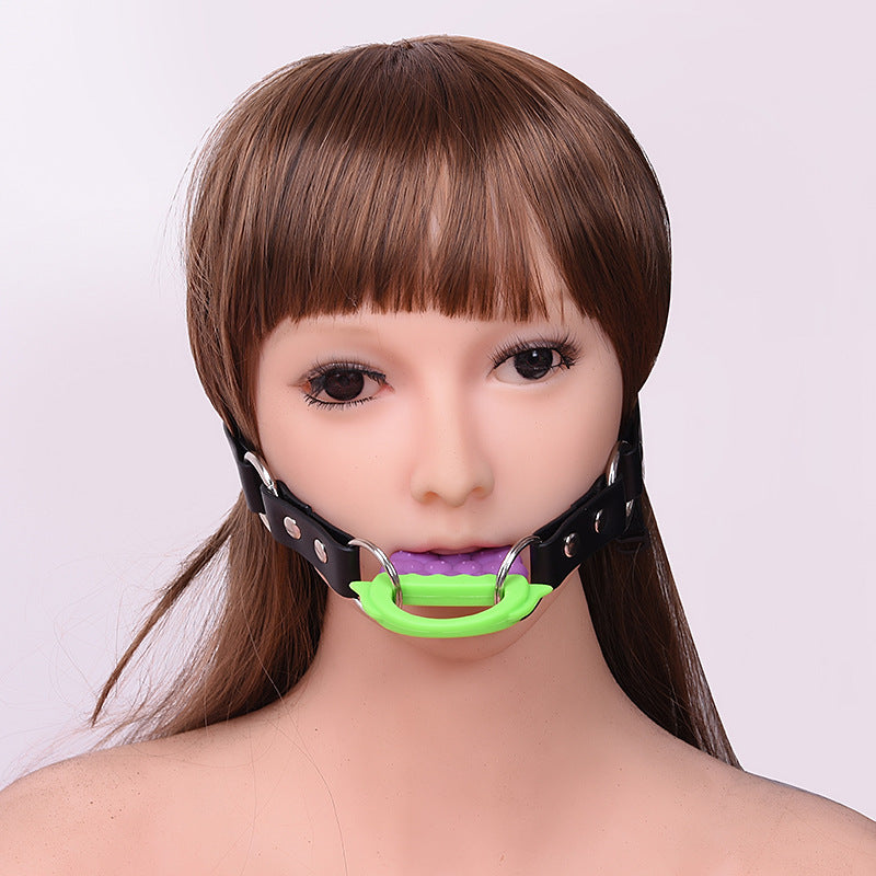 Fruit-Shaped Mouth Ball Gag Set for Adult Wellness Games - Grape, Watermelon, Strawberry, Nipple, Ice Cream Variants