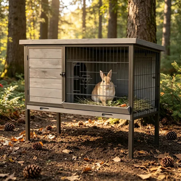 Small Animal Playpen Cage with Resting Area and Accessories