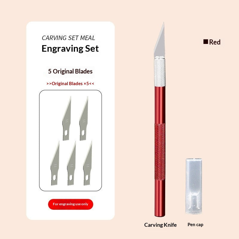 13-Piece Aluminum Alloy Carving Knife Set with Steel & Handle Options