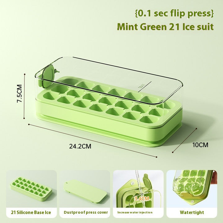 Food Grade Plastic Ice Tray Mold - 21 Grid, Multi-Color Options