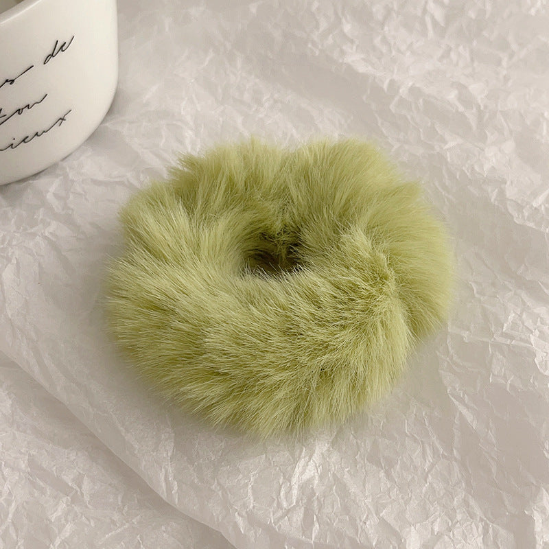 Cute Plush Elastic Hair Scrunchie - Soft Large Intestine Style Hair Band
