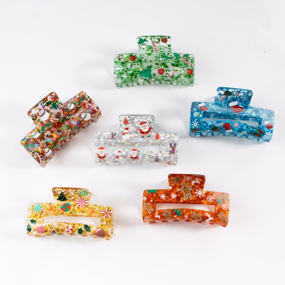 Five-Pointed Star Sequin Acrylic Hair Barrettes