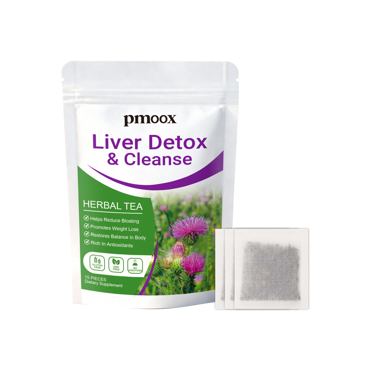 Herbal Functional Tea - Natural Detox & Wellness Tea, 15 Pouches