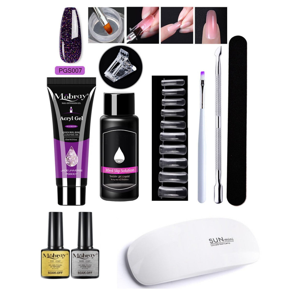 Nail Art Resin Extender Kit - 12 Colors