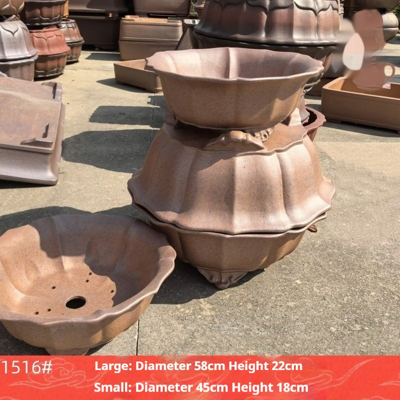 Ceramic Bonsai Pot Large 45cm Diameter Outdoor Plant Container