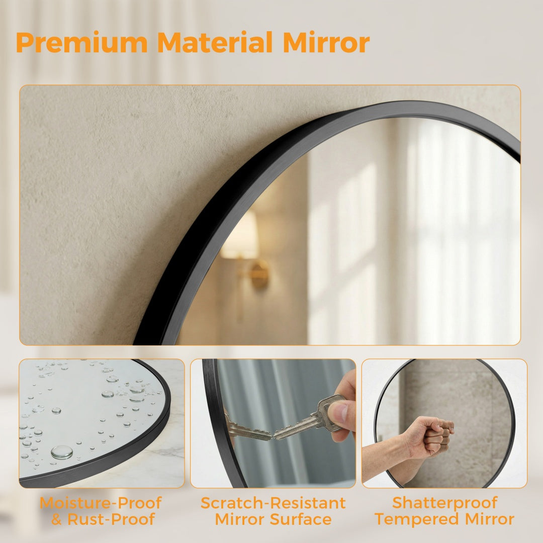 Round Wall Mirror, Bathroom Mirrors For Over Sink, Circle Mirror