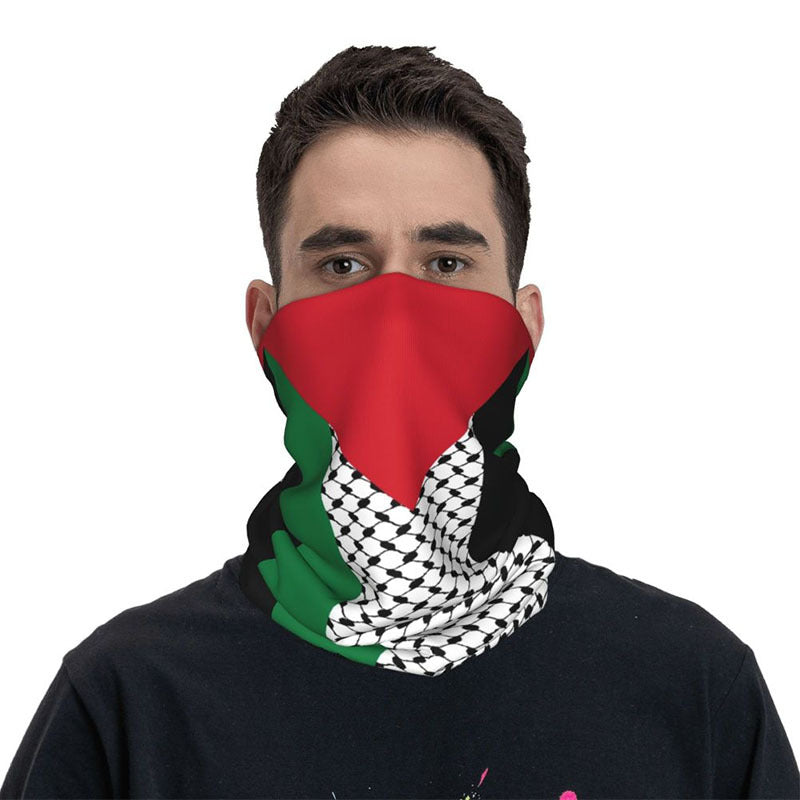 Multi-Functional Sun Protection Cycling Face Mask with Flag Scarf