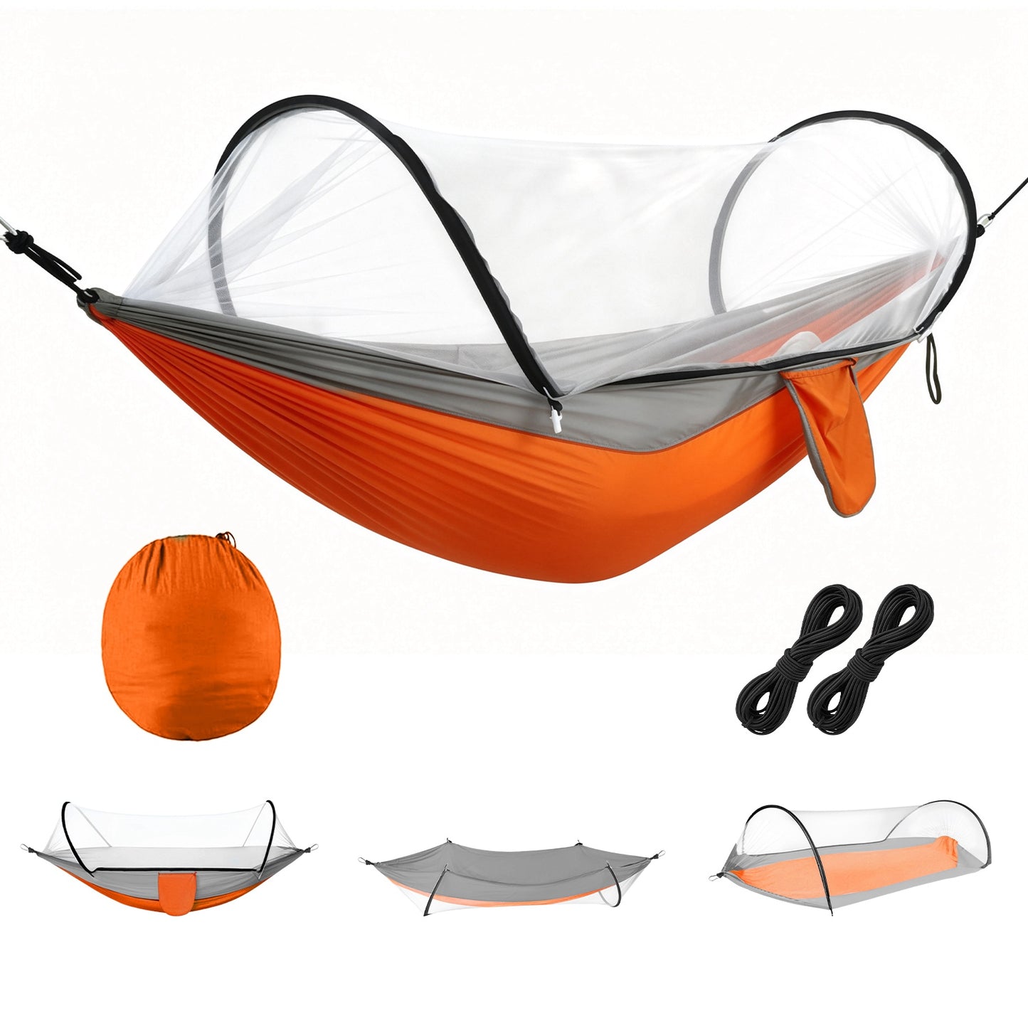 Portable Camping Hammock with Mosquito Net - 440lbs Capacity