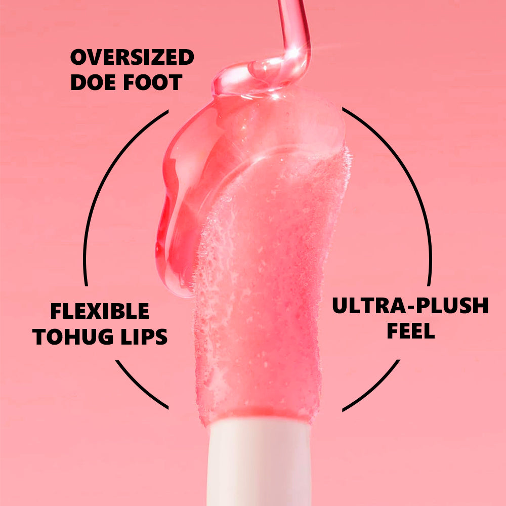 Mirror Glossy Lip Oil - Hydrating Plumping Lip Tint with Large Applicator Wand