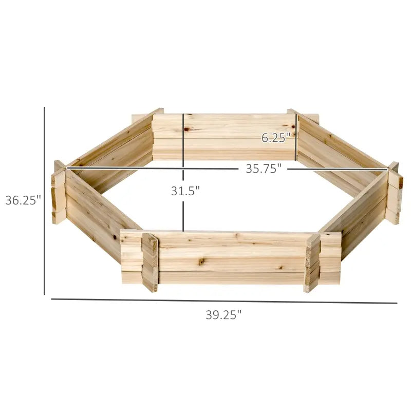 Screwless Hexagon Raised Garden Bed - DIY Herb and Plant Planter Box
