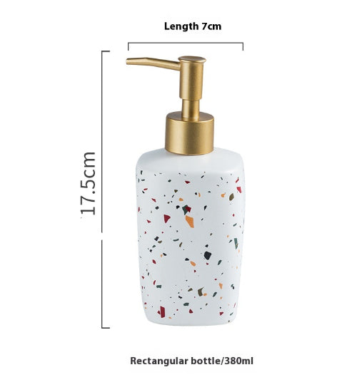 Ceramic Bathroom Hand Sanitizer Dispenser Bottle - Nordic Style